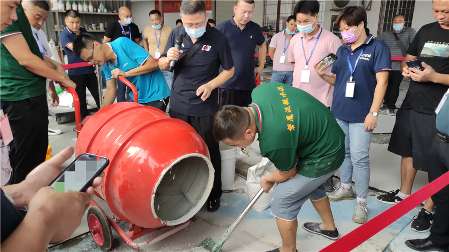 纳米水磨石实操现场